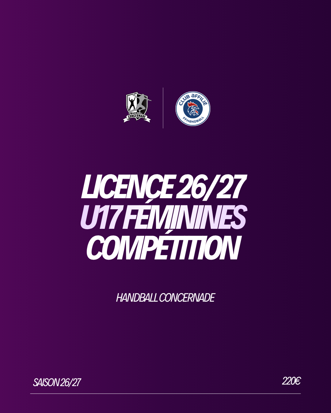 U17 féminines Compétition — 2026-2027