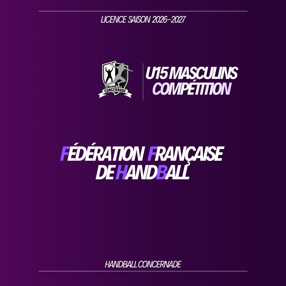 U15 masculins Compétition — 2026-2027